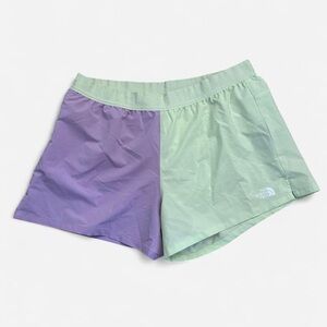 The North Face Women's Athletic Shorts - Lavender and Mint